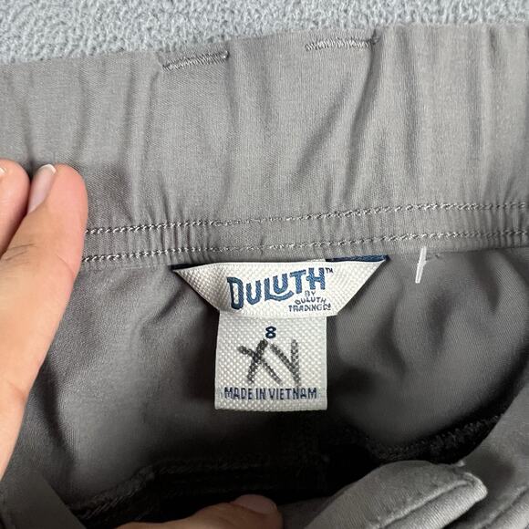 Duluth Pants Womens 8 Gray Dry on the Fly Capris Cargo Nylon Hiking Outdoor - Picture 2 of 5